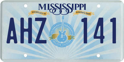 MS license plate AHZ141