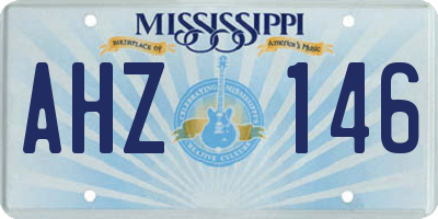 MS license plate AHZ146