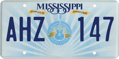 MS license plate AHZ147