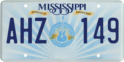 MS license plate AHZ149
