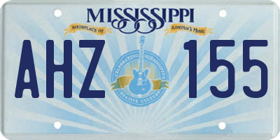MS license plate AHZ155