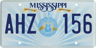 MS license plate AHZ156