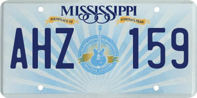 MS license plate AHZ159
