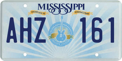 MS license plate AHZ161