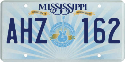 MS license plate AHZ162