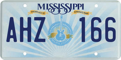 MS license plate AHZ166