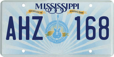 MS license plate AHZ168