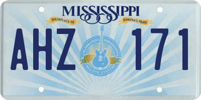 MS license plate AHZ171