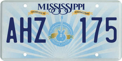MS license plate AHZ175