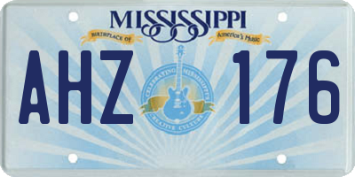 MS license plate AHZ176