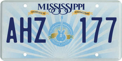 MS license plate AHZ177