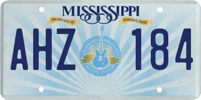 MS license plate AHZ184