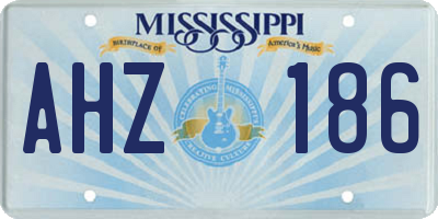 MS license plate AHZ186