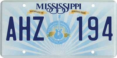 MS license plate AHZ194