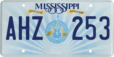 MS license plate AHZ253