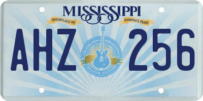 MS license plate AHZ256