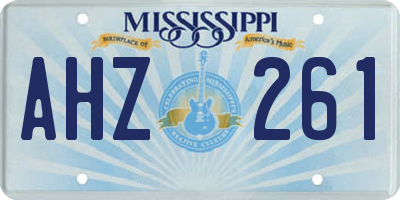 MS license plate AHZ261