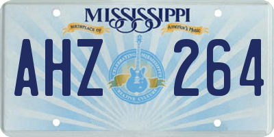 MS license plate AHZ264