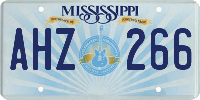 MS license plate AHZ266