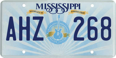 MS license plate AHZ268