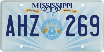 MS license plate AHZ269