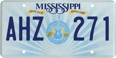 MS license plate AHZ271