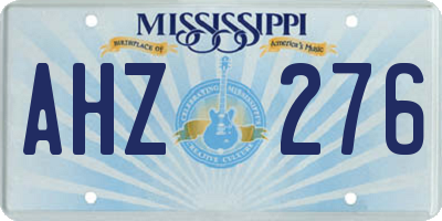 MS license plate AHZ276