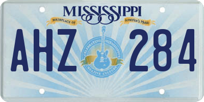 MS license plate AHZ284