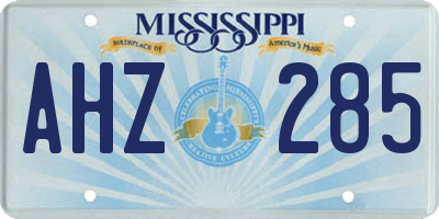 MS license plate AHZ285