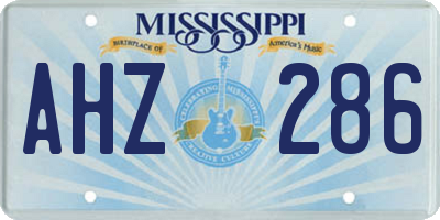 MS license plate AHZ286