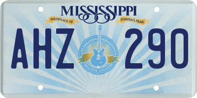 MS license plate AHZ290