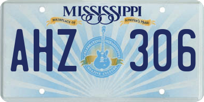 MS license plate AHZ306
