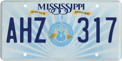 MS license plate AHZ317