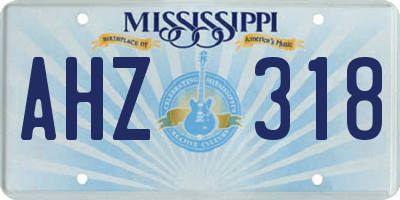 MS license plate AHZ318