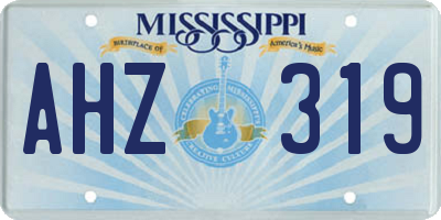 MS license plate AHZ319