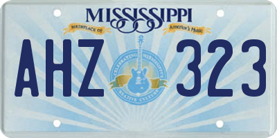 MS license plate AHZ323
