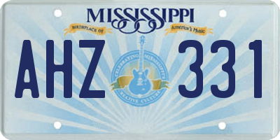 MS license plate AHZ331