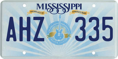MS license plate AHZ335