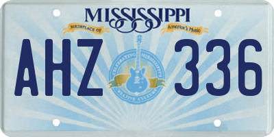 MS license plate AHZ336