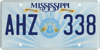 MS license plate AHZ338