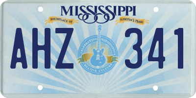 MS license plate AHZ341