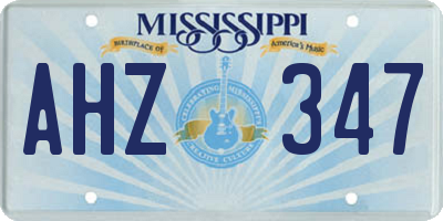 MS license plate AHZ347