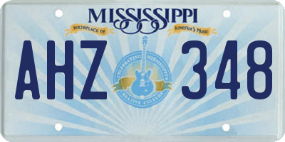 MS license plate AHZ348