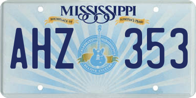 MS license plate AHZ353