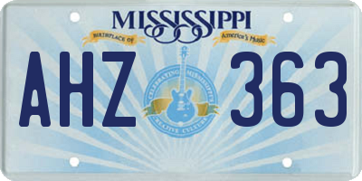 MS license plate AHZ363