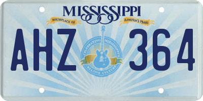 MS license plate AHZ364