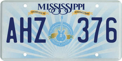 MS license plate AHZ376