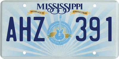 MS license plate AHZ391