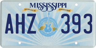 MS license plate AHZ393