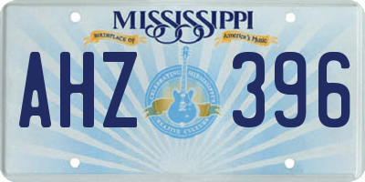 MS license plate AHZ396